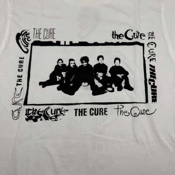 The Cure Logos Two-Sided Womens 2XL White T-Shirt New - Picture 1 of 8